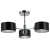 Lampa sufitowa chromowana z trzema czarnymi kloszami 2209/3A 8C z serii SOPHIA - Lampy Elem